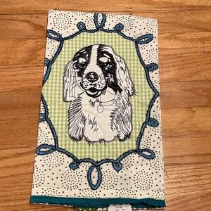 Anthropologie Dish Towel with Dog